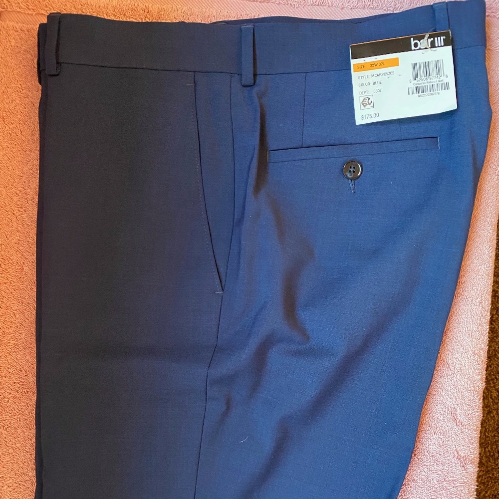 Brand New bar III Mens Wool Slacks